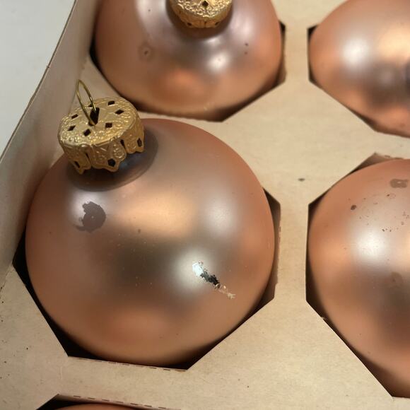 Vintage 90s Pink Glass Christmas Ornaments Victorian **READ** Set (9) - Picture 4 of 5